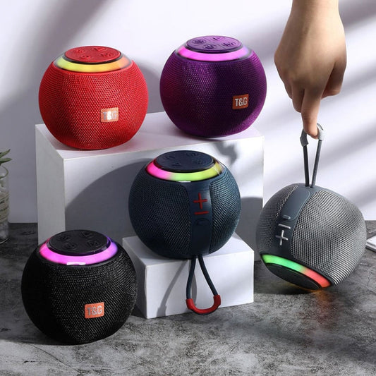 T&G TG683 Mini Portable Outdoor Wireless Bluetooth Speaker with LED Atmosphere Light(Red)