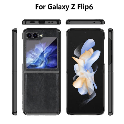For Samsung Galaxy Z Flip5 VIETAO Crazy Horse Texture PU Phone Case(Black)
