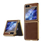 For Samsung Galaxy Z Flip6 / Flip7 FE VIETAO Crazy Horse Texture PU Phone Case(Coffee)