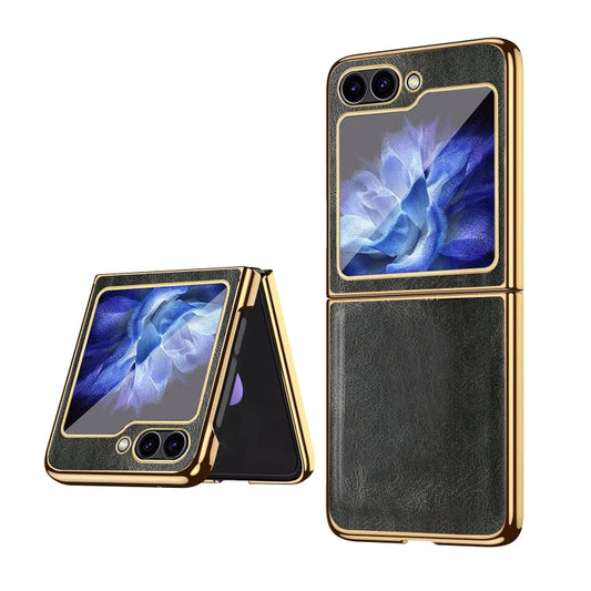 For Samsung Galaxy Z Flip6 / Flip7 FE VIETAO Crazy Horse Texture PU Phone Case(Green)