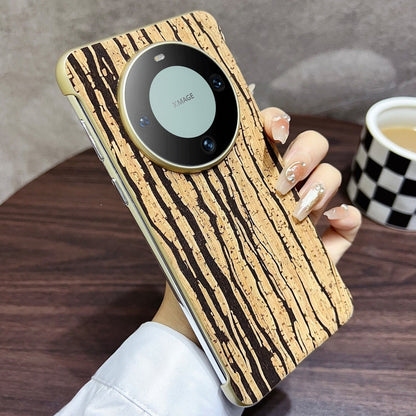 For Huawei Mate 60 Denior A18 Paint MagSafe Phone Case(Yellow Wood Grain)