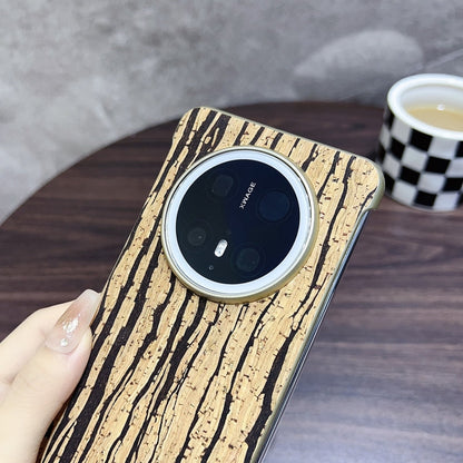 For Huawei Mate 60 Pro Denior A18 Paint MagSafe Phone Case(Yellow Wood Grain)
