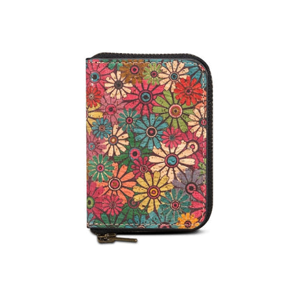Denior V16 Flower MagSafe RFID Zipper Wallet Card Bag Case(Green)