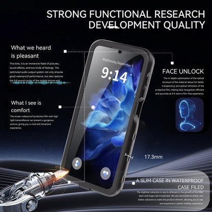 For Samsung Galaxy A16 5G / 4G RedPepper IP68 Waterproof PC Hybrid TPU Phone Case(Black)