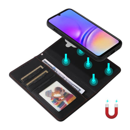 For Galaxy A06 4G BETOPNICE BN-005 2 in 1 Detachable Imitate Genuine Leather Phone Case(Black)