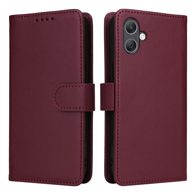 For Samsung Galaxy A06 4G BETOPNICE BN-005 2 in 1 Detachable Imitate Genuine Leather Phone Case(Wine Red)