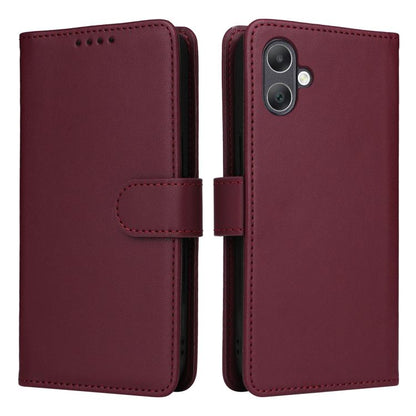 For Samsung Galaxy A06 4G BETOPNICE BN-005 2 in 1 Detachable Imitate Genuine Leather Phone Case(Wine Red)