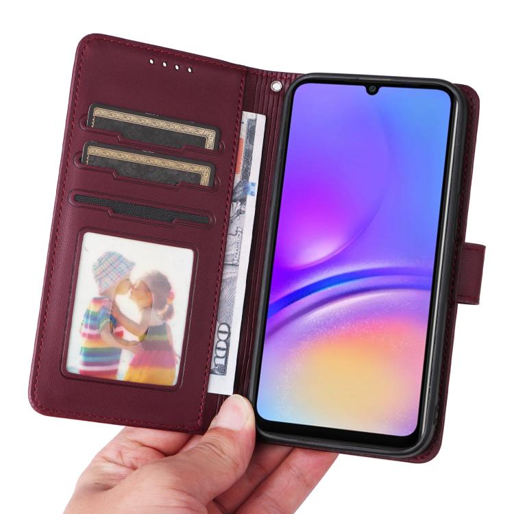 For Samsung Galaxy A06 4G BETOPNICE BN-005 2 in 1 Detachable Imitate Genuine Leather Phone Case(Wine Red)