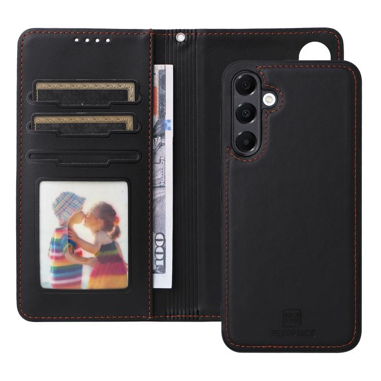 For Galaxy A16 5G BETOPNICE BN-005 2 in 1 Detachable Imitate Genuine Leather Phone Case(Black)