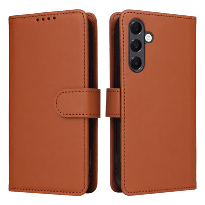 Pour Samsung Galaxy A16 5G BETOPNICE BN-005 Étui de téléphone 2 en 1 détachable en similicuir véritable (Marron)