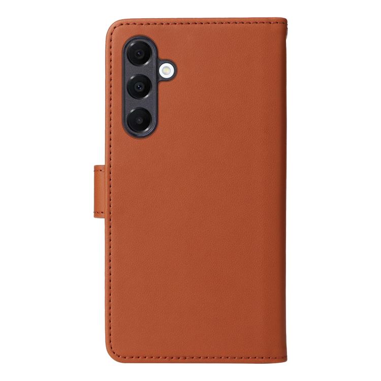 Pour Samsung Galaxy A16 5G BETOPNICE BN-005 Étui de téléphone 2 en 1 détachable en similicuir véritable (Marron)