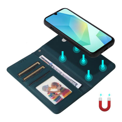 Pour Samsung Galaxy A16 5G BETOPNICE BN-005 Étui de téléphone 2 en 1 détachable en similicuir véritable (Bleu)