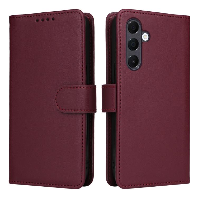 For Samsung Galaxy A16 5G BETOPNICE BN-005 2 in 1 Detachable Imitate Genuine Leather Phone Case(Wine Red)