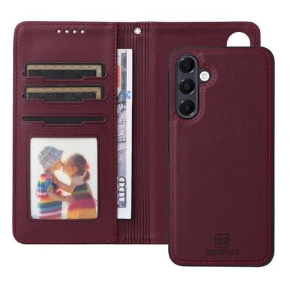 For Samsung Galaxy A16 5G BETOPNICE BN-005 2 in 1 Detachable Imitate Genuine Leather Phone Case(Wine Red)