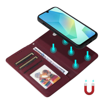 For Samsung Galaxy A16 5G BETOPNICE BN-005 2 in 1 Detachable Imitate Genuine Leather Phone Case(Wine Red)