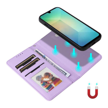 For Samsung Galaxy A26 5G BETOPNICE BN-005 2 in 1 Detachable Imitate Genuine Leather Phone Case(Light Purple)