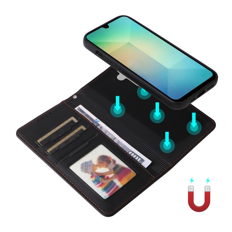 For Galaxy A26 5G BETOPNICE BN-005 2 in 1 Detachable Imitate Genuine Leather Phone Case(Black)