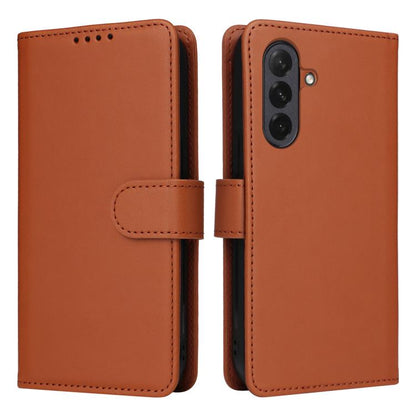 Pour Samsung Galaxy A26 5G Étui de Téléphone Détachable 2-en-1 en Faux Cuir Véritable BETOPNICE BN-005 (Marron)