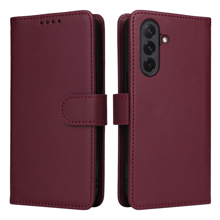 For Samsung Galaxy A26 5G BETOPNICE BN-005 2 in 1 Detachable Imitate Genuine Leather Phone Case(Wine Red)