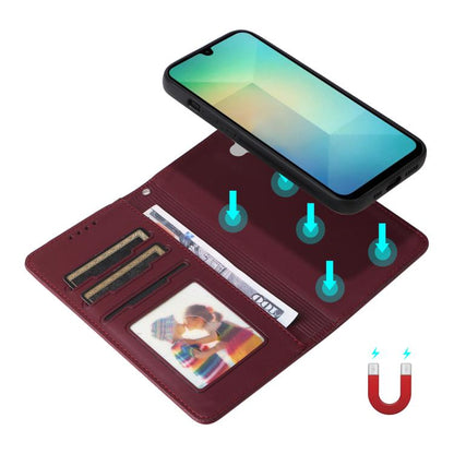 For Samsung Galaxy A26 5G BETOPNICE BN-005 2 in 1 Detachable Imitate Genuine Leather Phone Case(Wine Red)