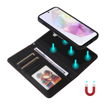 For Galaxy A36 5G BETOPNICE BN-005 2 in 1 Detachable Imitate Genuine Leather Phone Case(Black)