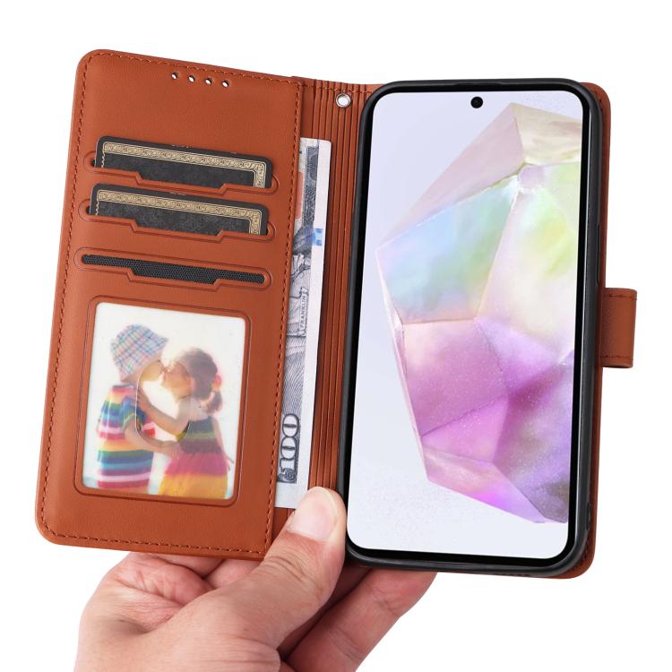 For Galaxy A36 5G BETOPNICE BN-005 2 in 1 Detachable Imitate Genuine Leather Phone Case(Brown)