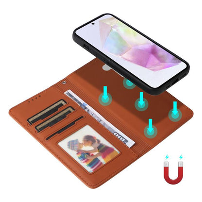 For Galaxy A36 5G BETOPNICE BN-005 2 in 1 Detachable Imitate Genuine Leather Phone Case(Brown)