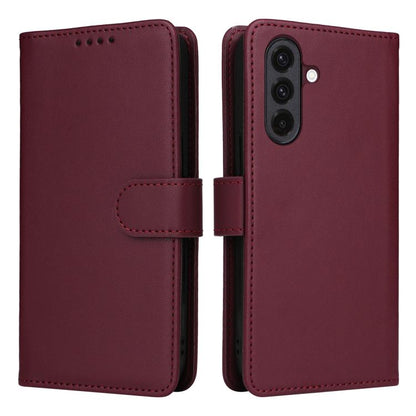 For Samsung Galaxy A36 5G BETOPNICE BN-005 2 in 1 Detachable Imitate Genuine Leather Phone Case(Wine Red)