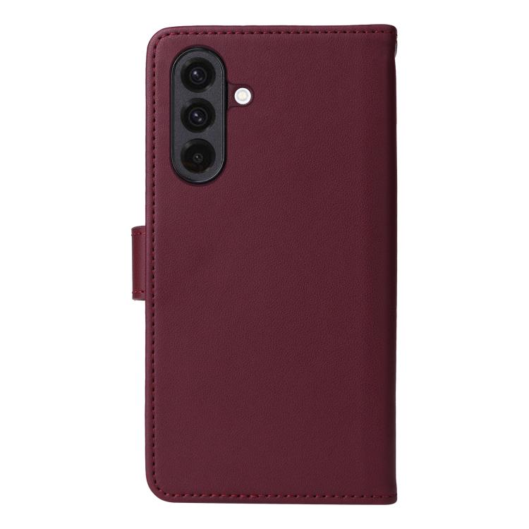 For Samsung Galaxy A36 5G BETOPNICE BN-005 2 in 1 Detachable Imitate Genuine Leather Phone Case(Wine Red)