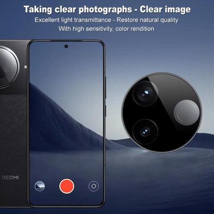 For Redmi K80 imak Black Version HD Glass Rear Camera Lens Film, Self-positioning Version