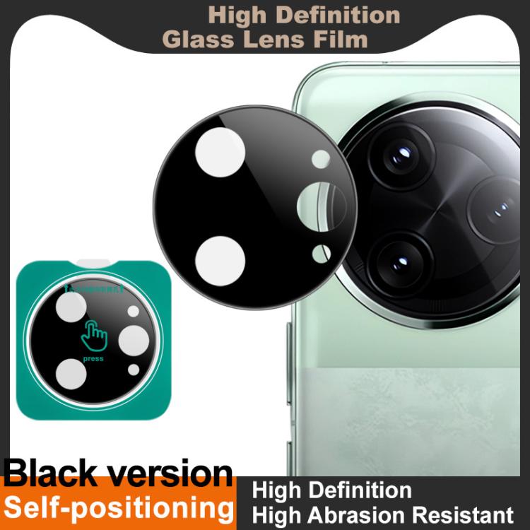 For Redmi K80 Pro imak Black Version HD Glass Rear Camera Lens Film, Self-positioning Version