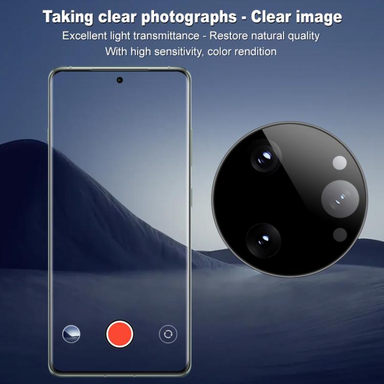 For Redmi K80 Pro imak Black Version HD Glass Rear Camera Lens Film, Self-positioning Version