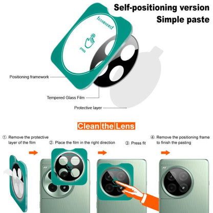 For Redmi K80 Pro imak Black Version HD Glass Rear Camera Lens Film, Self-positioning Version