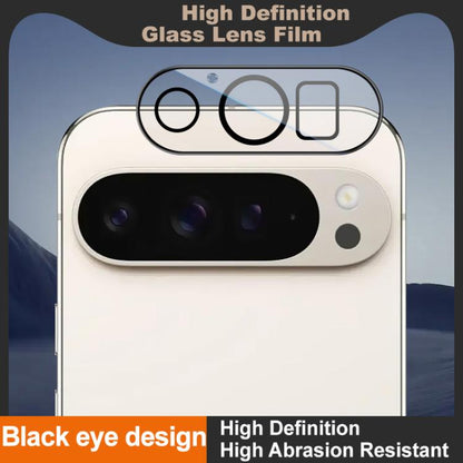 For Google Pixel 9 Pro XL IMAK High Definition Rear Camera Glass Lens Film, Black Eye Design