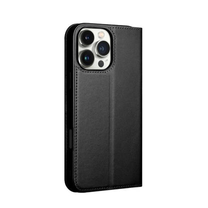 For iPhone 16 Pro QIALINO Classic Gen2 Genuine Leather Phone Case(Black)