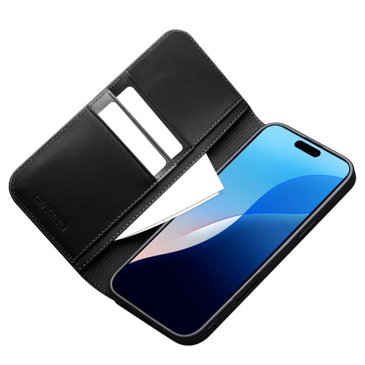 For iPhone 16 Pro QIALINO Classic Gen2 Genuine Leather Phone Case(Black)
