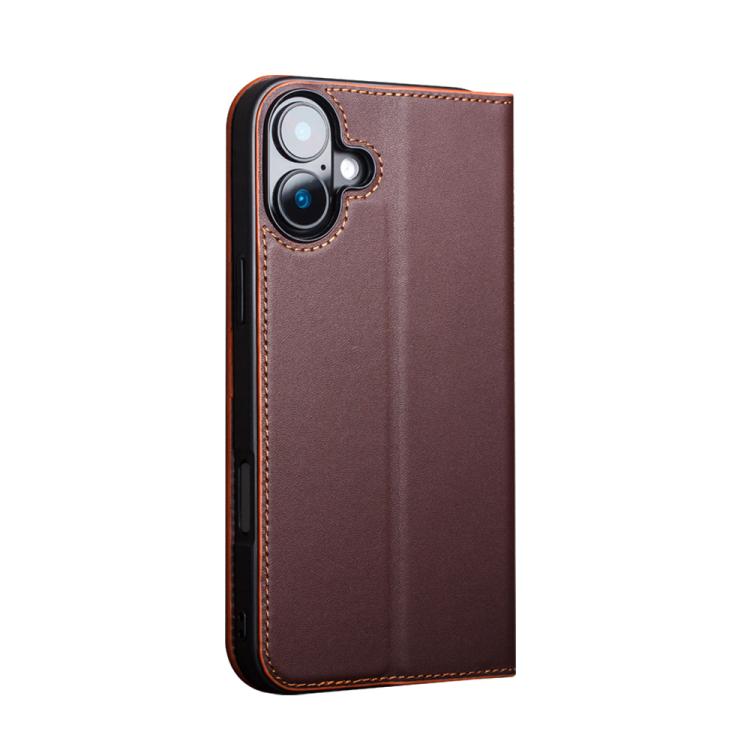 For iPhone 16 Plus QIALINO Classic Gen2 Genuine Leather Phone Case(Brown)