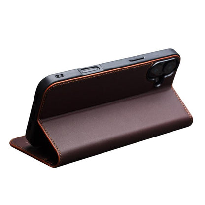 For iPhone 16 Plus QIALINO Classic Gen2 Genuine Leather Phone Case(Brown)