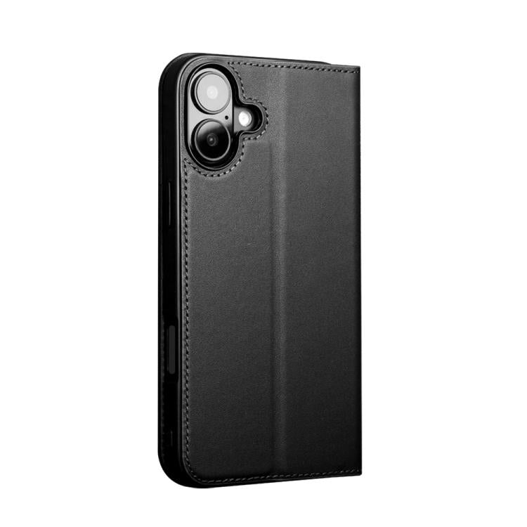 Pour iPhone 16 QIALINO Classic Gen2 Étui de téléphone en cuir véritable (noir)
