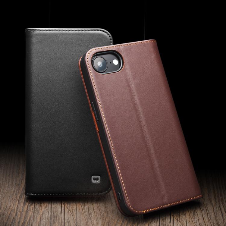 For iPhone 16e / 17e QIALINO Classic Gen2 Genuine Leather Phone Case(Black)