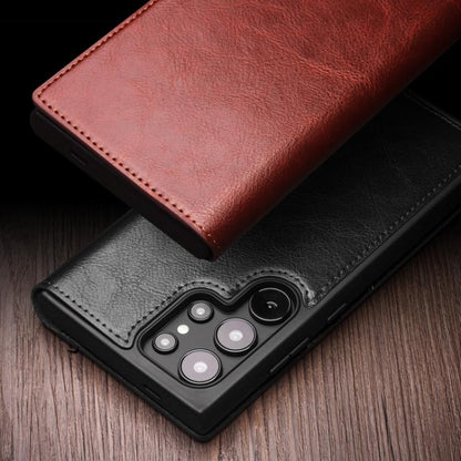 For Samsung Galaxy S25+ 5G QIALINO Genuine Leather Phone Case(Black)