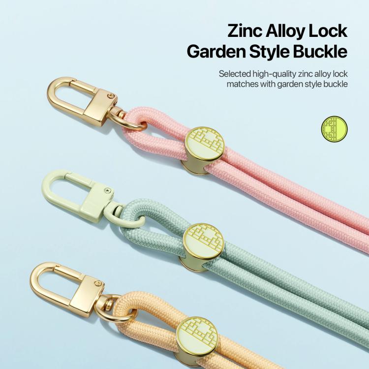 DUX DUCIS Garden Series Tile Pattern Adjustable Crossbody Phone Lanyard(Glaze Yellow)