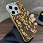 For iPhone 15 Pro Max Denior D24 Paint MagSafe Card Slot Phone Case(Black Grain)