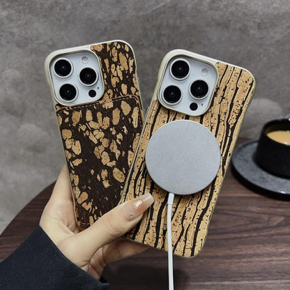 For iPhone 16 Denior D24 Paint MagSafe Card Slot Phone Case(Gold Butterflies)