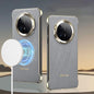 For Huawei Mate 70 GKK Borderless Electroplated Leather Magsafe Phone Case(Silver Brocade Grey)