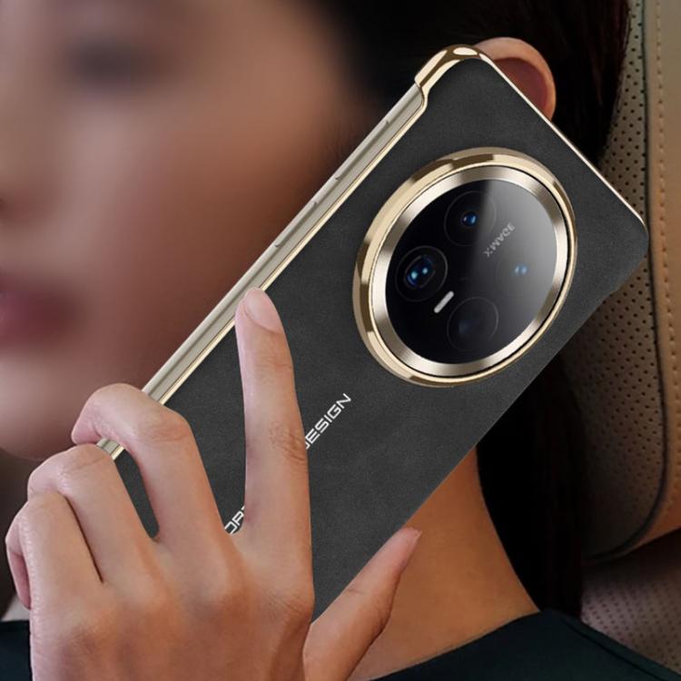 For Huawei Mate 70 GKK Borderless Electroplated Leather Magsafe Phone Case(Matte Brown)