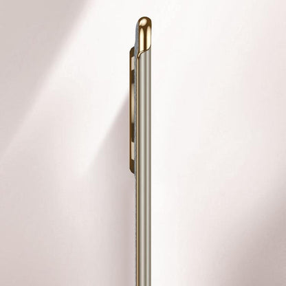 Pour Huawei Mate 70 Pro Étui de téléphone GKK en cuir électroplaqué sans bordure Magsafe (Noir brocart argenté)