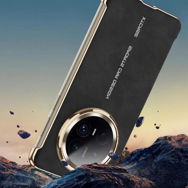 For Huawei Mate 70 Pro GKK Borderless Electroplated Leather Magsafe Phone Case(Matte Brown)