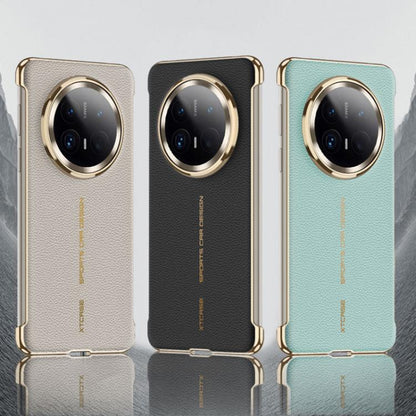For Huawei Mate 70 Pro+ GKK Borderless Electroplated Leather Magsafe Phone Case(Snow White)