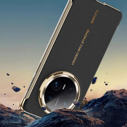 For Huawei Mate 70 Pro+ GKK Borderless Electroplated Leather Magsafe Phone Case(Snow White)